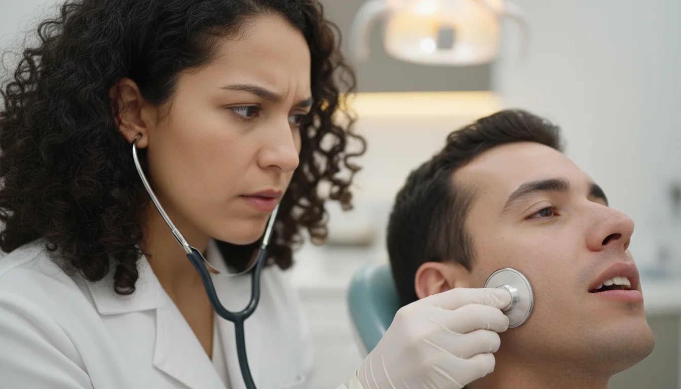 Chasquido en la mandíbula al masticar — especialista ATM Quito